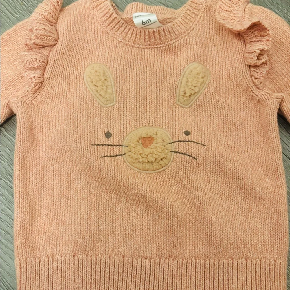 Carter's Pink Bunny Knit Set